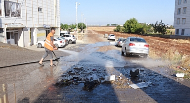 Hilvan’da Sağanak Yağış Sonrası Kapsamlı Temizlik Çalışması