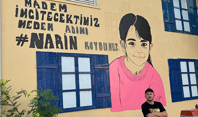 Narin’in kocaman portresini duvara resmetti.