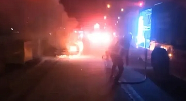 Şanlıurfa'da bir araç alevlere teslim oldu!