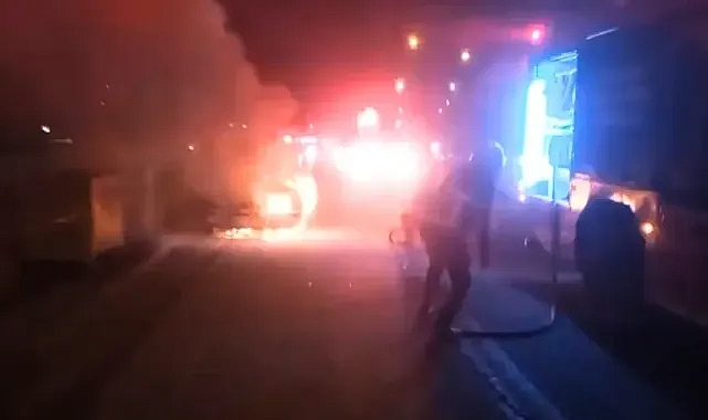 Şanlıurfa'da bir araç alevlere teslim oldu!