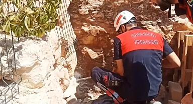 Şanlıurfa’da kayalıklara sıkıştı!