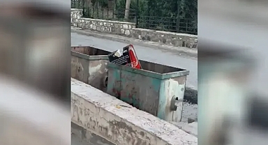 Şanlıurfa’da skandal görüntü! Bayrağın olduğu tablo çöpe atıldı!
