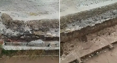Yağmur yağdı! Urfa’daki binanın istinat duvarı çöktü!
