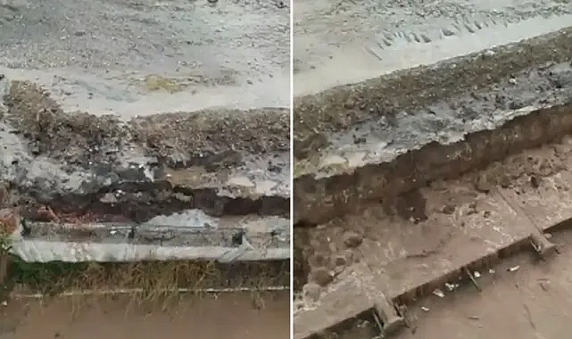 Yağmur yağdı! Urfa’daki binanın istinat duvarı çöktü!