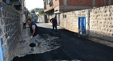 Siverek Belediyesi sıcak asfalt çalışmalarını hız kesmeden sürdürüyor