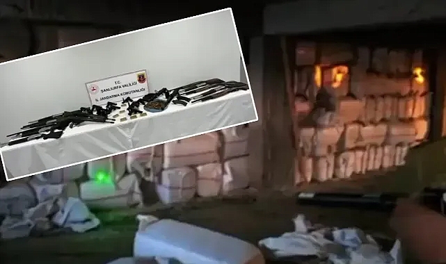 Urfa’da operasyon! Balyaların içinden silahlar çıktı!