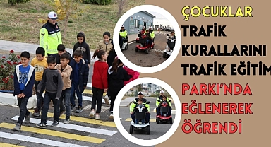 Çocuklar Trafik Kurallarını Trafik Eğitim Parkı’nda Eğlenerek Öğrendi