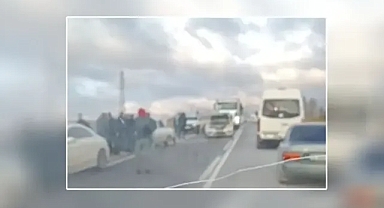 Suruç yolunda zincirleme kaza! Yaralılar var!