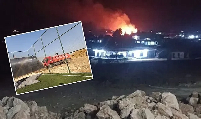 Urfa’da itfaiye müdahale etmişti! Saman balyaları yanmaya devam ediyor!