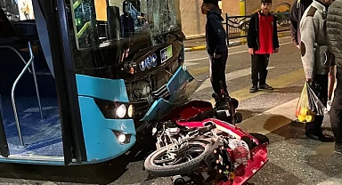 Urfa’da otobüs, motosiklete çarptı!