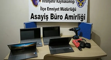 Urfa’daki okulda hırsızlık! Çaldıklarıyla yakalandı!