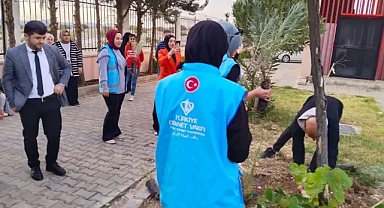 Urfa’nın ilçesinde ağaçlandırma etkinliği