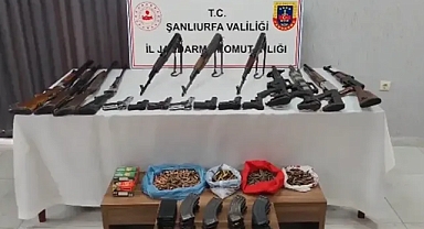 Urfa’da jandarmadan 7 adrese operasyon! Çok sayıda silah ve mühimmat ele geçirildi!