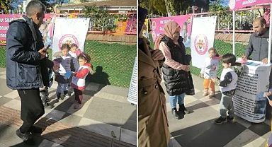 Urfa’nın ilçesinde minikler ‘Silah Sıkmaya Hayır’ dedi!