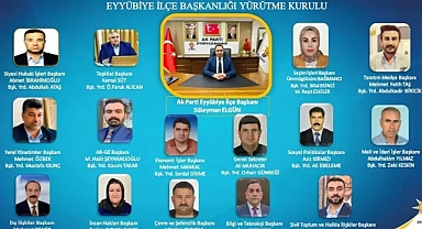 AK Parti Eyyübiye İlçe Yürütme Kurulu Belirlendi