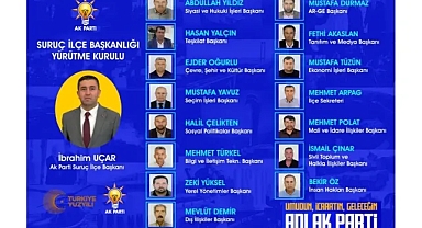 AK Parti Suruç İlçe Başkanlığı Yürütme Kurulu Belli Oldu!