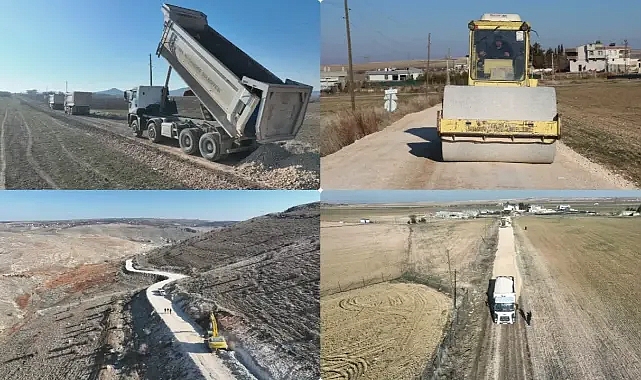 Büyükşehir Belediyesi, Karaköprü Kırsalında Yol Çalışmalarını Sürdürüyor