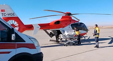Helikopter ambulans Urfa'dan havalandı!