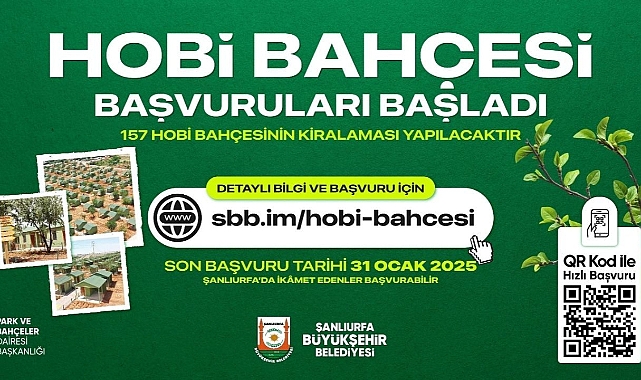 Hobi Bahçesi Kiralama Başvuruları Başladı