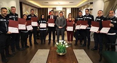 Kaymakam Şahin’den Haliliye Belediyesi Zabıta Ekibine Başarı Belgesi