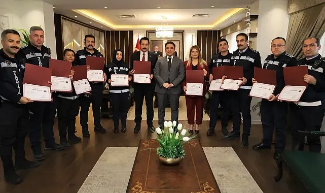 Kaymakam Şahin’den Haliliye Belediyesi Zabıta Ekibine Başarı Belgesi