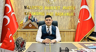 MHP Karaköprü İlçe Başkanı İdris Cesur'dan Regaib Kandili Mesajı