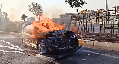 Urfa'da kaza! Alev alev yandı
