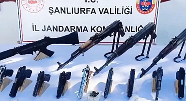 Şanlıurfa'da eş zamanlı operasyon! Çok sayıda silah ele geçirildi!