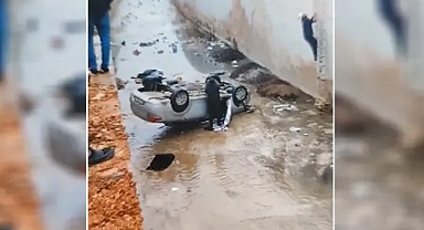 Şanlıurfa’da otomobil kanala düştü!