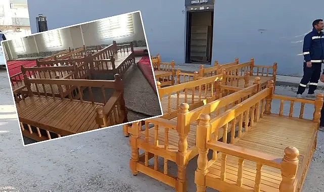 Suruç’ta taziye evlerinde halının yerine sedirler aldı!