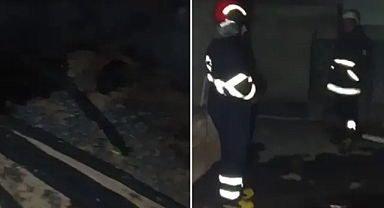 Urfa’da ahırdaki saman alev aldı!