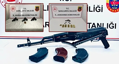 Urfa’da jandarma baskın yaptı! Ruhsatsız silahlara el konuldu!