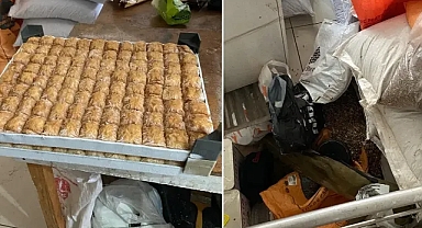 Urfa’da şok edici manzara! Farelerin deforme ettiği fıstık ve cevizden baklava yaptılar!