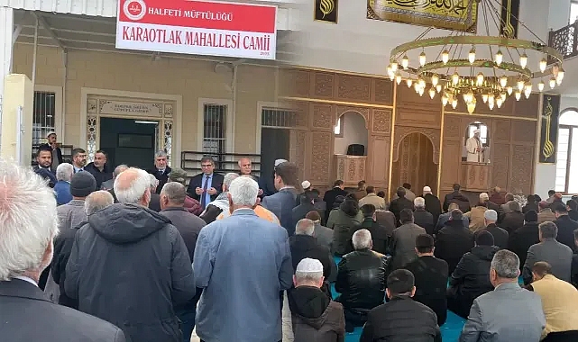 Halfeti İlçesinde ki Karaotlak Camii İbadete Açıldı