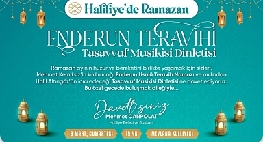 Haliliye Belediyesi, Enderun Teravih Geleneğini Sürdürüyor