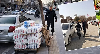 Karaköprü’de dilenci ve kaldırım ihlaline yönelik denetim!