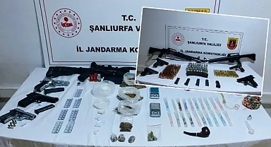 Şanlıurfa’da silah ve uyuşturucu tacirlerine operasyon! 5 gözaltı!