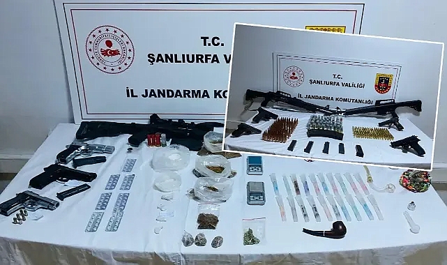 Şanlıurfa’da silah ve uyuşturucu tacirlerine operasyon! 5 gözaltı!