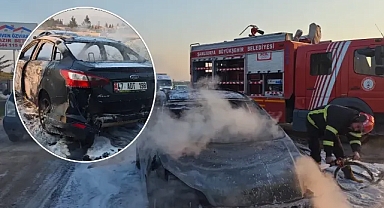 Şanlıurfa’da yanan otomobil küle döndü!