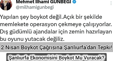 Boykot Çağrısına Şanlıurfalılardan Peş Peşe Tepkiler