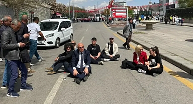 CHP Şanlıurfa Milletvekili Tanal, yolda oturma eylemi yaptı!