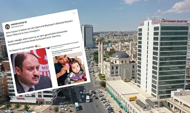 Şanlıurfa Büyükşehir Belediyesi, SMA hastası için bilbordları tahsis etti!