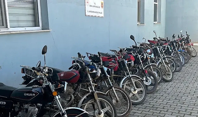 Şanlıurfa’da plakasız ve çalıntı motosikletlere el konuldu!