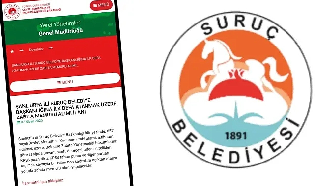 Suruç Belediyesi Zabıta Memuru Alımı Yapacak