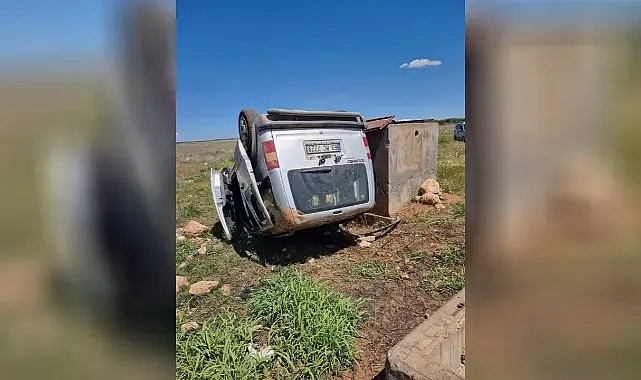 Urfa’da inanılmaz kaza! Takla attı!