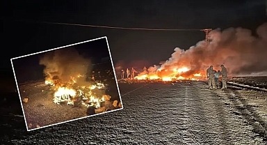 Urfa’da lastik yakıp, yolu kapattılar!