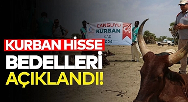 Cansuyu Derneği Kurban Hisse Bedellerini Açıkladı