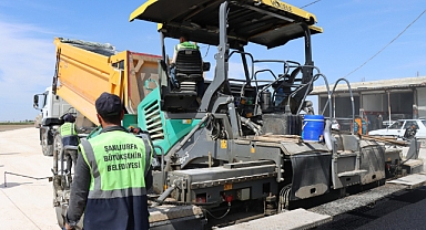 Harran-yardımcı Yolunda Asfalt Serimi Başladı