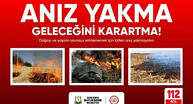 ŞANLIURFA BÜYÜKŞEHİR BELEDİYESİ'NDEN ANIZ YAKMA UYARISI