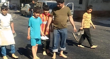 Suruç’ta Asfalt Sevinci: Vatandaşlar Çıplak Ayakla Yeni Yola Bastı!